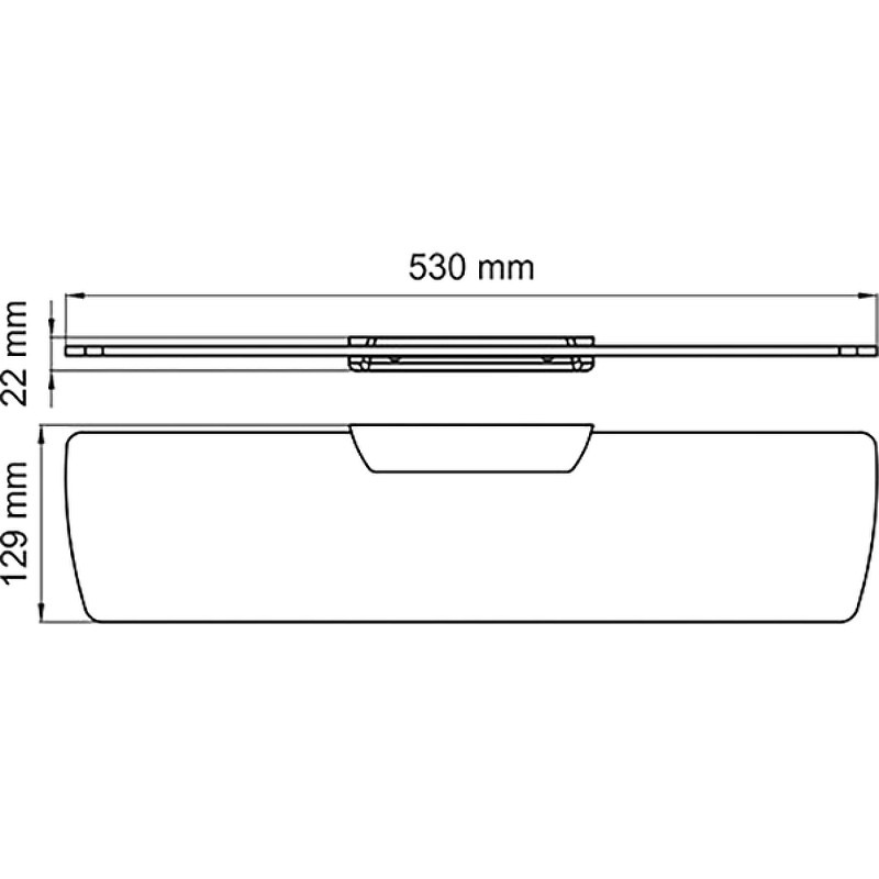 Стеклянная полка WasserKRAFT Glan K-5124