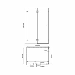 Душевой уголок WasserKRAFT Ems 120х90 R 76H07R-MG