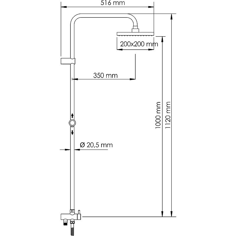 Душевая система WasserKRAFT A041