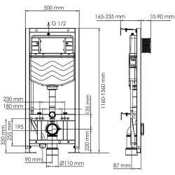 Инсталляция WasserKRAFT Aller 10TLT.010.ME.WM02 для унитаза
