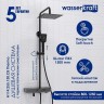 Душевая система WasserKRAFT A114.255.130.CB Thermo с термостатом