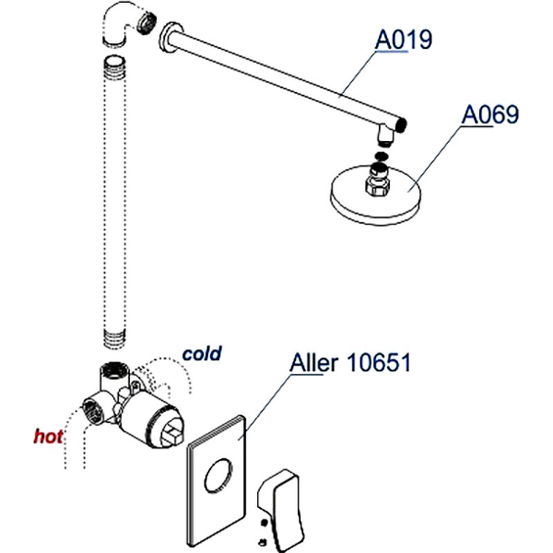 Душевая система WasserKRAFT Aller A12669