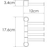 Полотенцедержатель WasserKRAFT K-1054BLACK поворотный