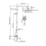 Душевая система WasserKRAFT A188.256.207.PG Thermo с термостатом