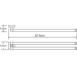 Полотенцедержатель WasserKRAFT Dill K-3931 поворотный