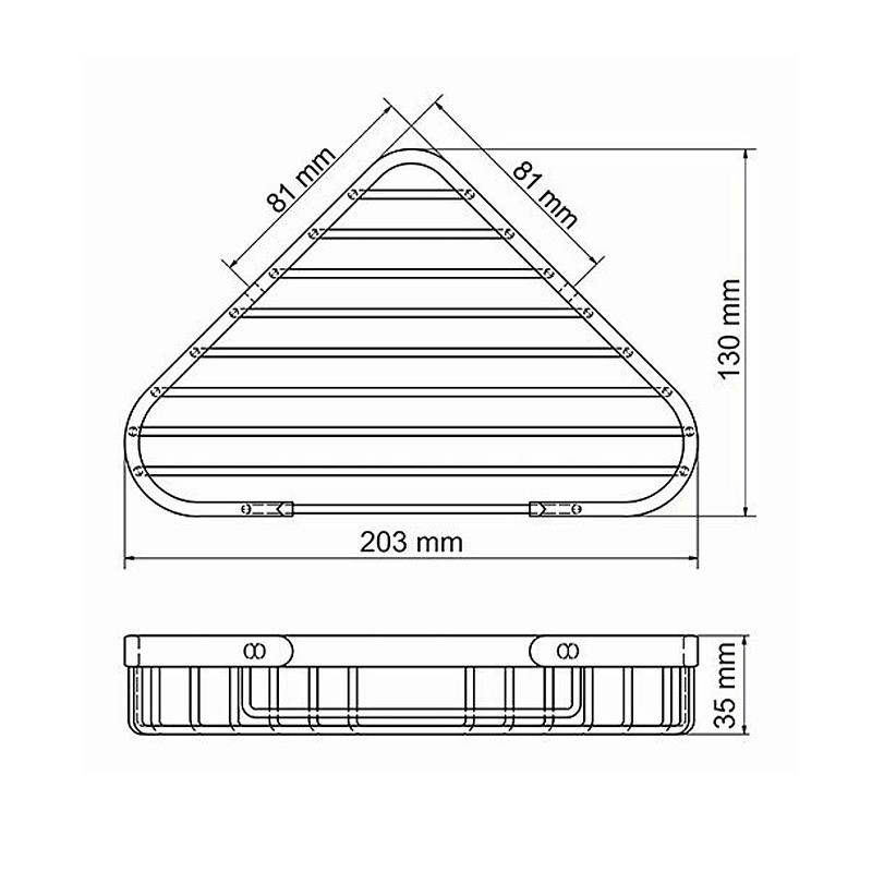 Полка корзина WasserKRAFT K-733PG угловая