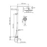 Душевая система WasserKRAFT A188.208.207.PG Thermo с термостатом
