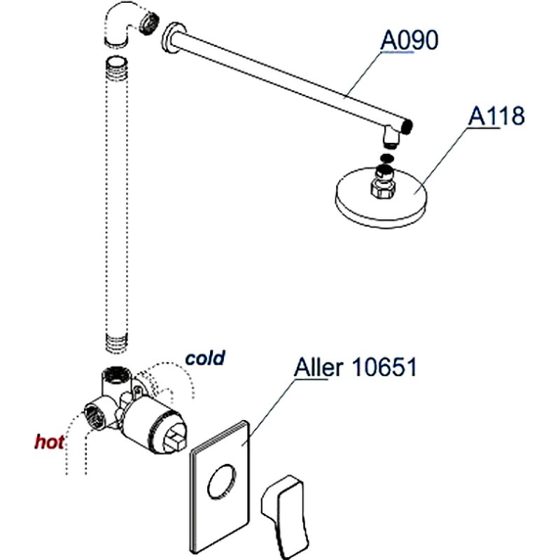 Душевая система WasserKRAFT Aller A12118