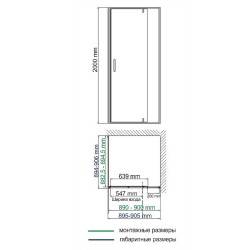 Душевой уголок WasserKRAFT Neime 90x90 19P03
