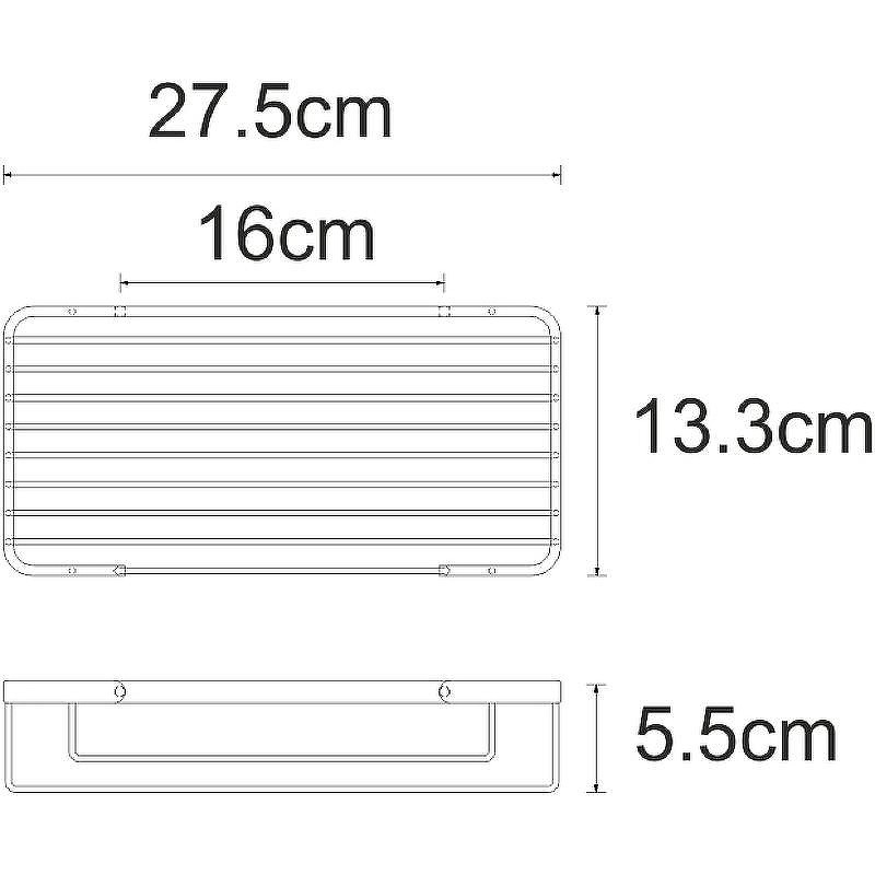 Полка корзина WasserKRAFT K-722NICKEL